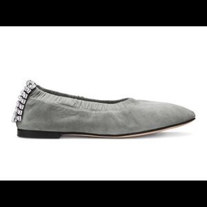 STUART WEITZMAN Dixie Suede Ballet Flat